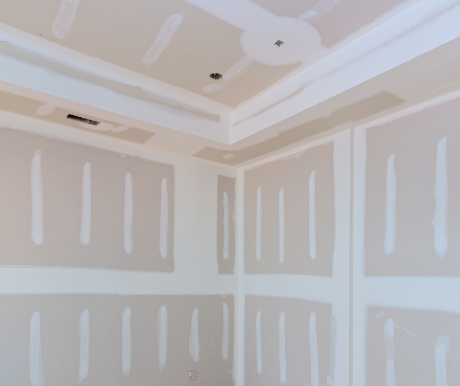 Trockenbauwände mit verspachtelten Fugen