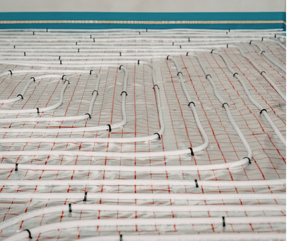 Detailaufnahme eines technischen Aufbaus mit Dämmung